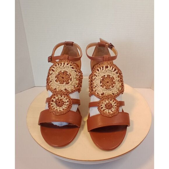 COMFORTVIEW Brown Woven Open Toe Women's Sandals Size 7M - Picture 5 of 13
